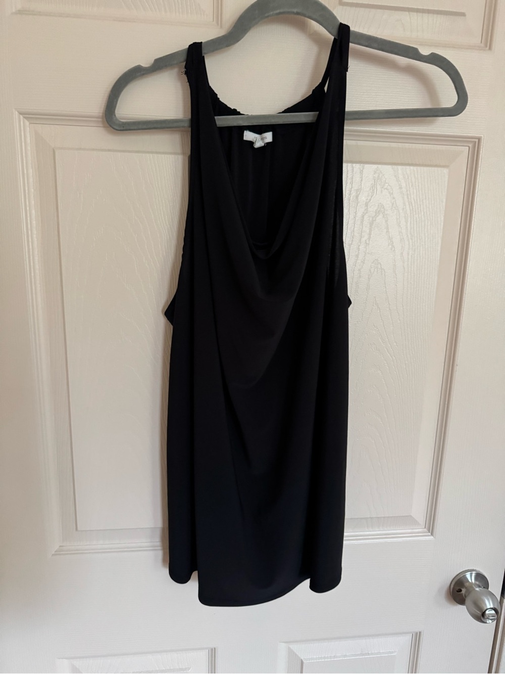 Maurices Black Draped Tank Top